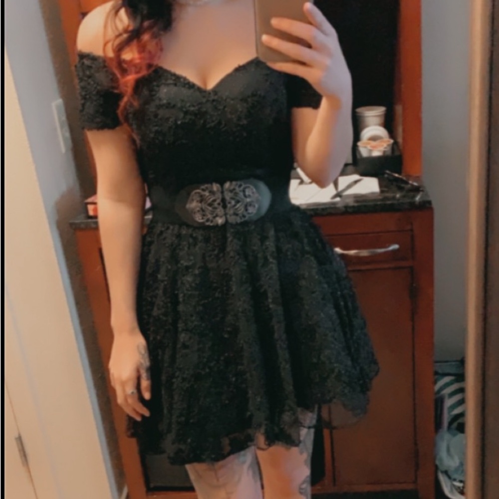 Fashion Nova Black Off The Shoulder Mini Dress